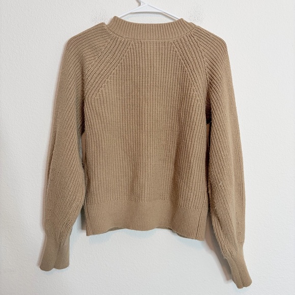 Banana Republic Camel Tan Knit Button Front Crewneck Cardigan Sweater - Picture 5 of 5